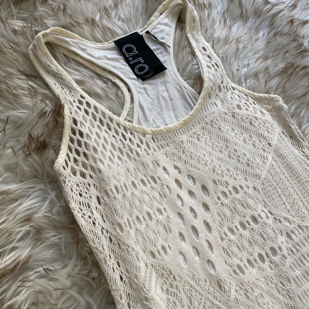 Knit maxi dress with midi slip
